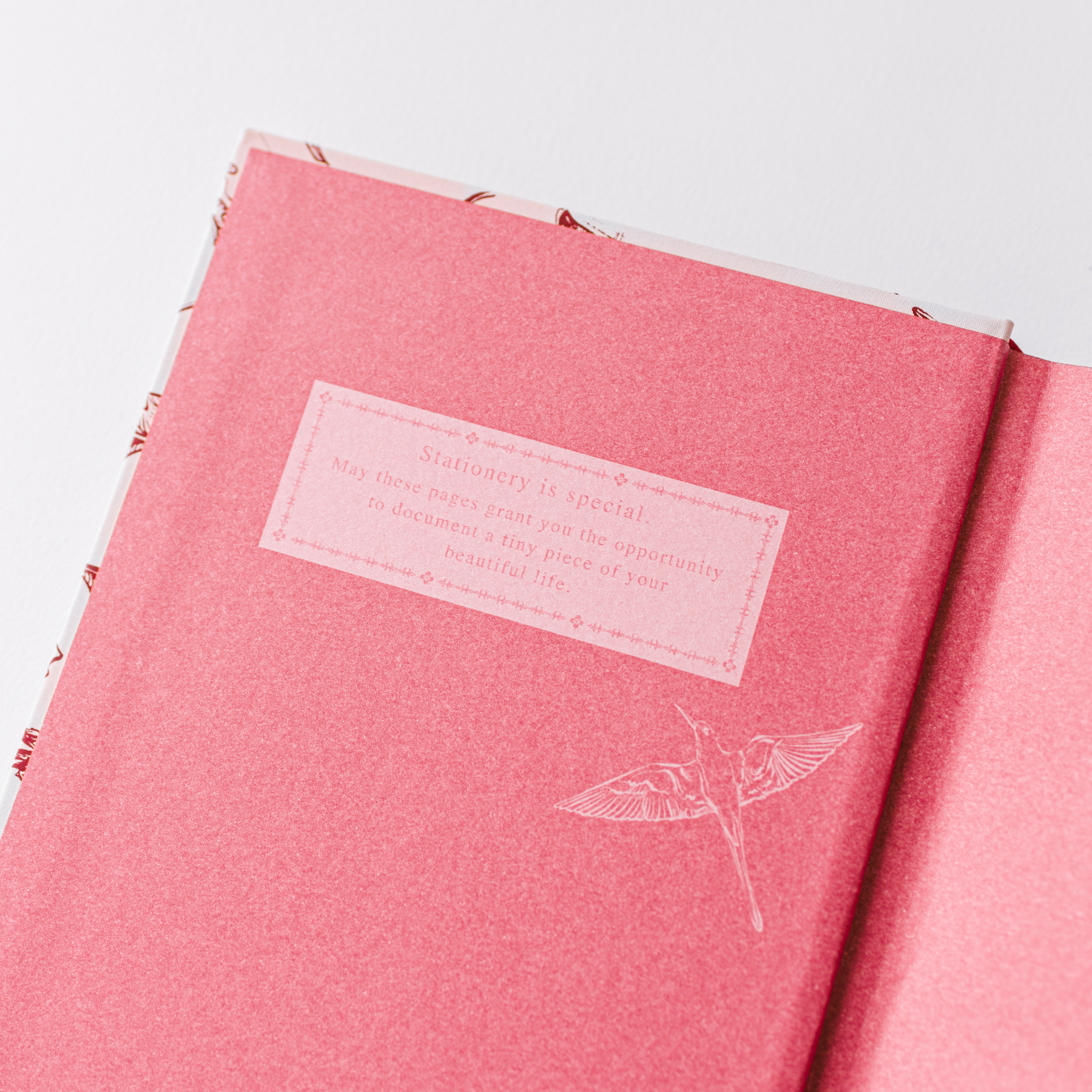 Pink Botanical Bird Toile Journal