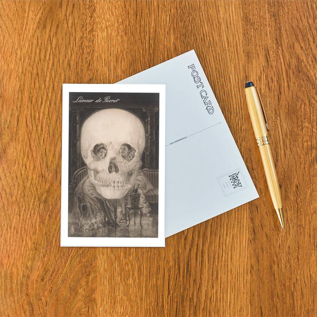 Postcard LS-191 L'Amour de Pierot, Skull