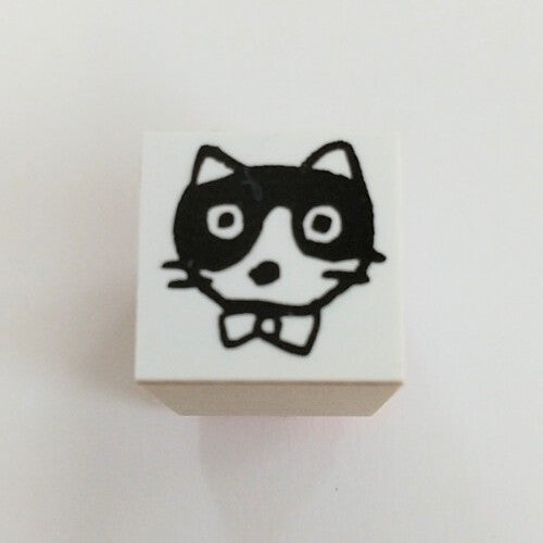 Chibi Hachi-ware Cat Rubber Stamp
