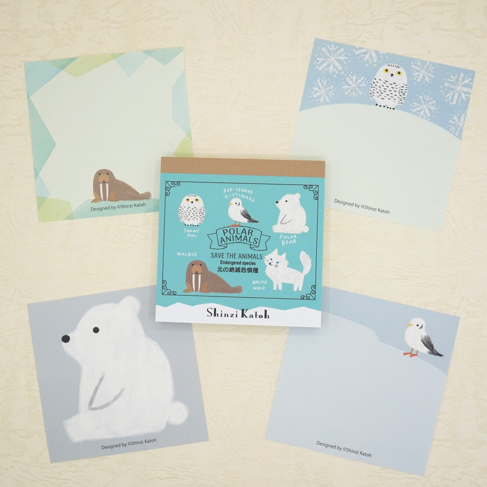 Shinzi Katoh Memo Pad / Endangered Polar Animals