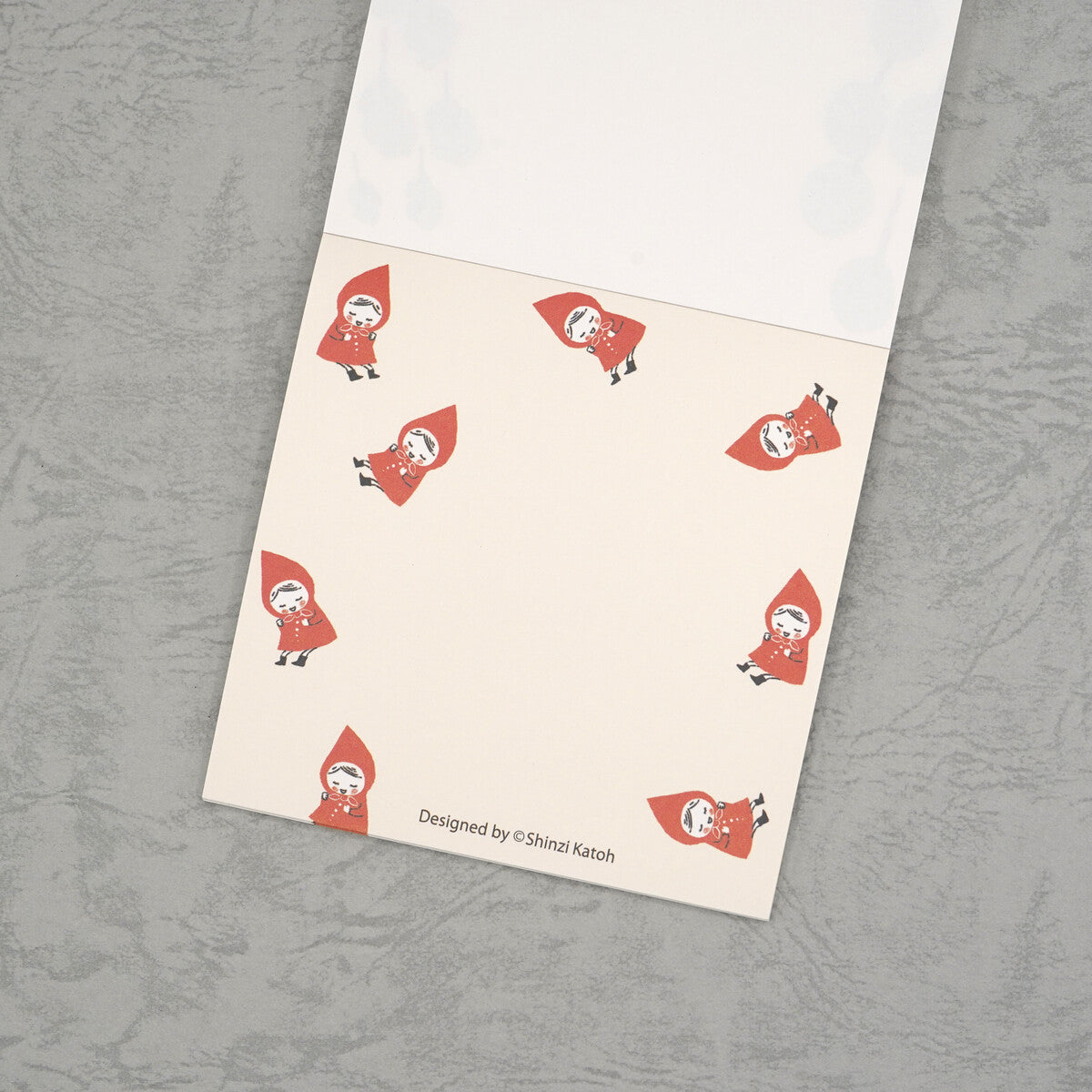 Shinzi Katoh Block Memo Pad / Red Riding Hood / "A Little Rest"