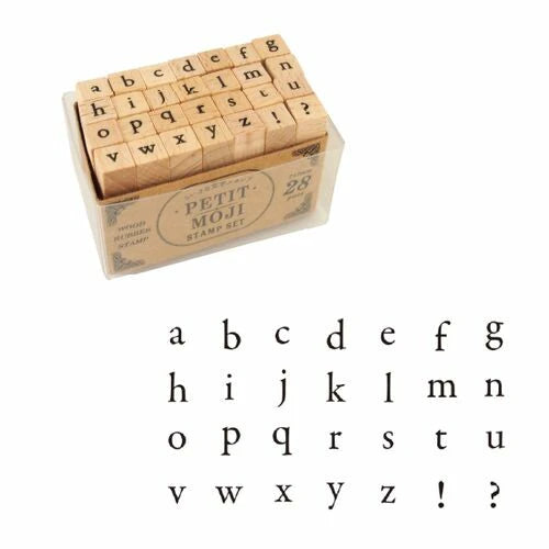 Lowercase Alphabet Mini Rubber Stamp Set