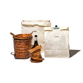Waxed Cotton Grocery Bag
