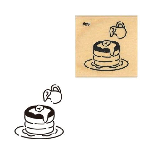 Pancakes Mini Rubber Stamp