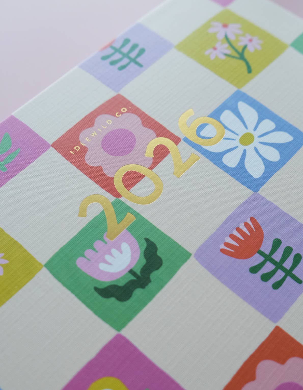 2026 Hardcover Planner, Floral Checks