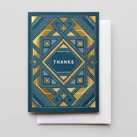 Thanks Sashiko Card / Boxed Set of 6