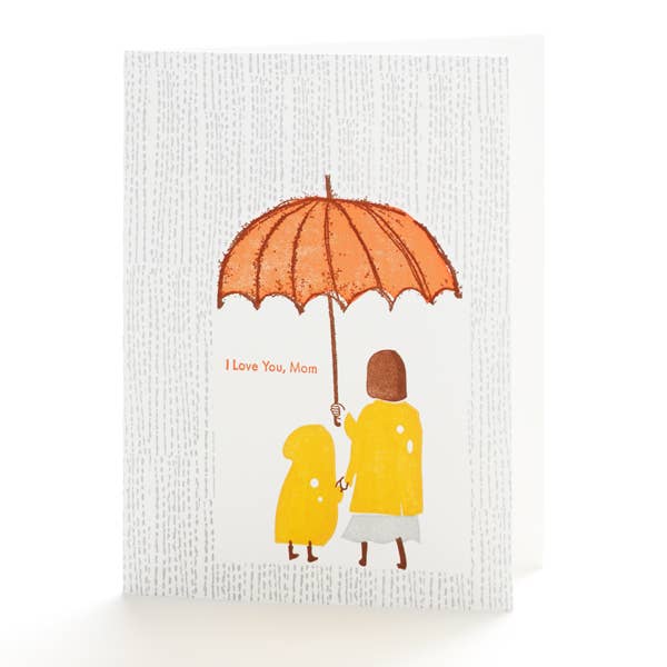 Rain I Love You Mom Card