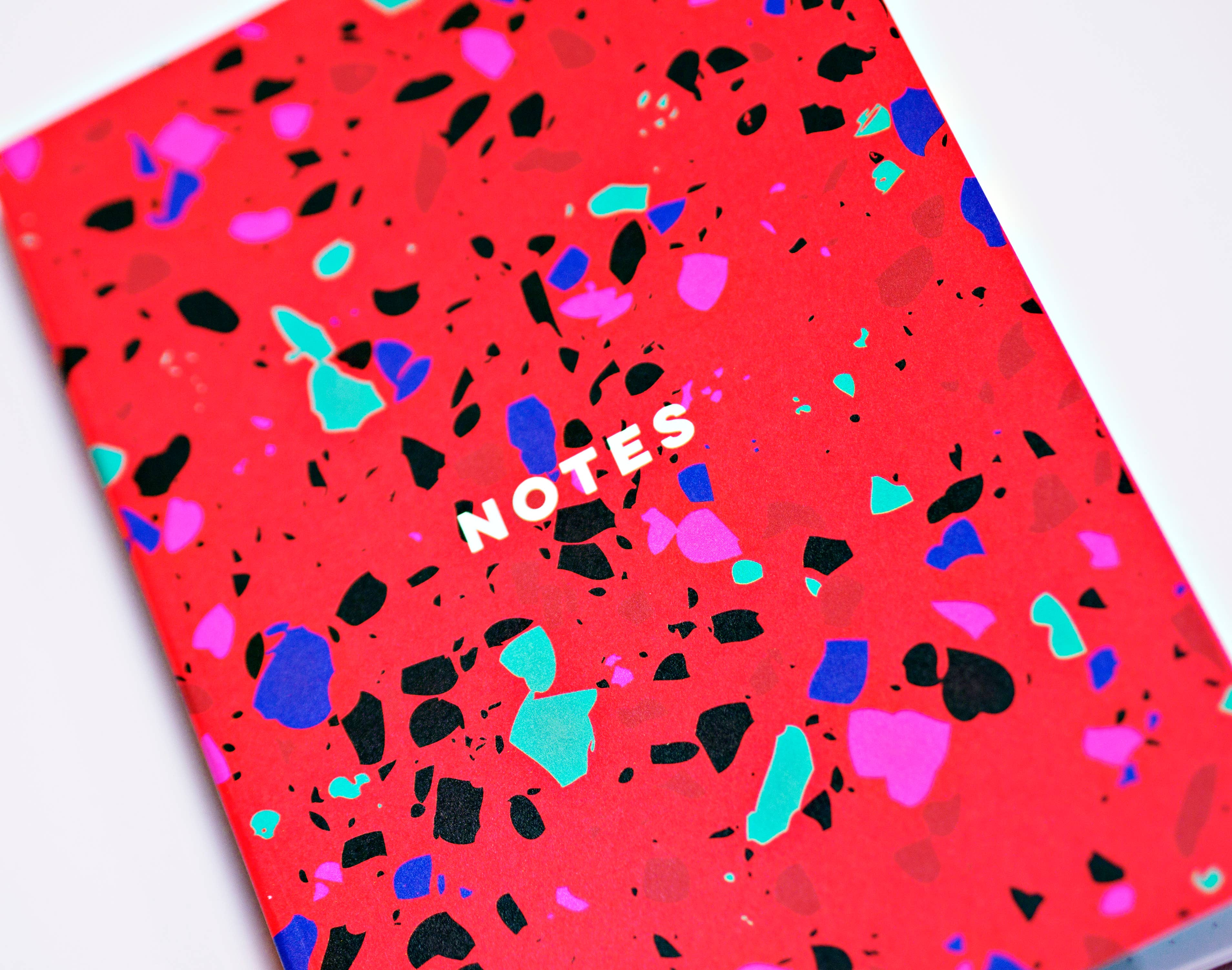 Red Terrazzo 44 Page Notebook: Lined