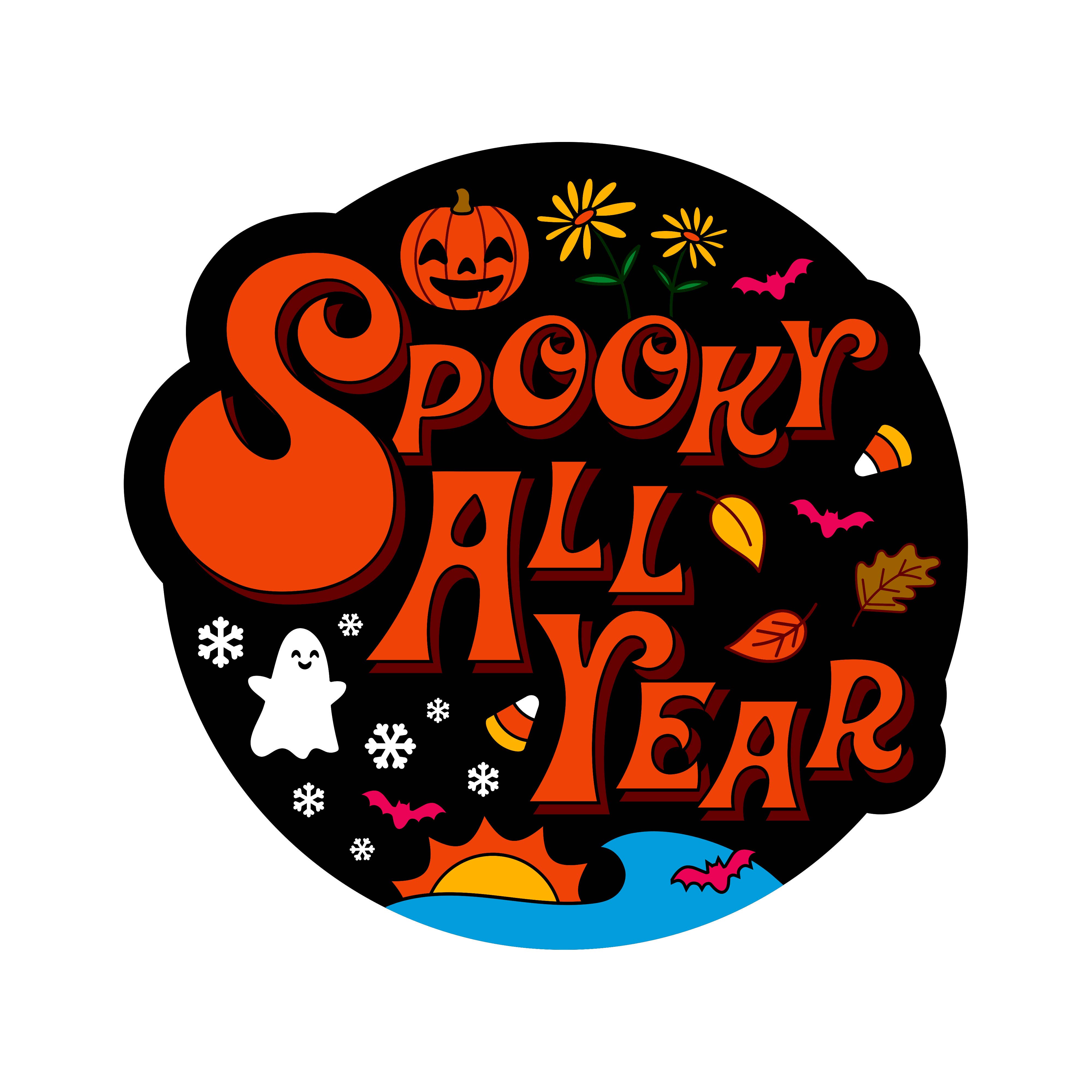 Spooky All Year Halloween Vinyl Sticker