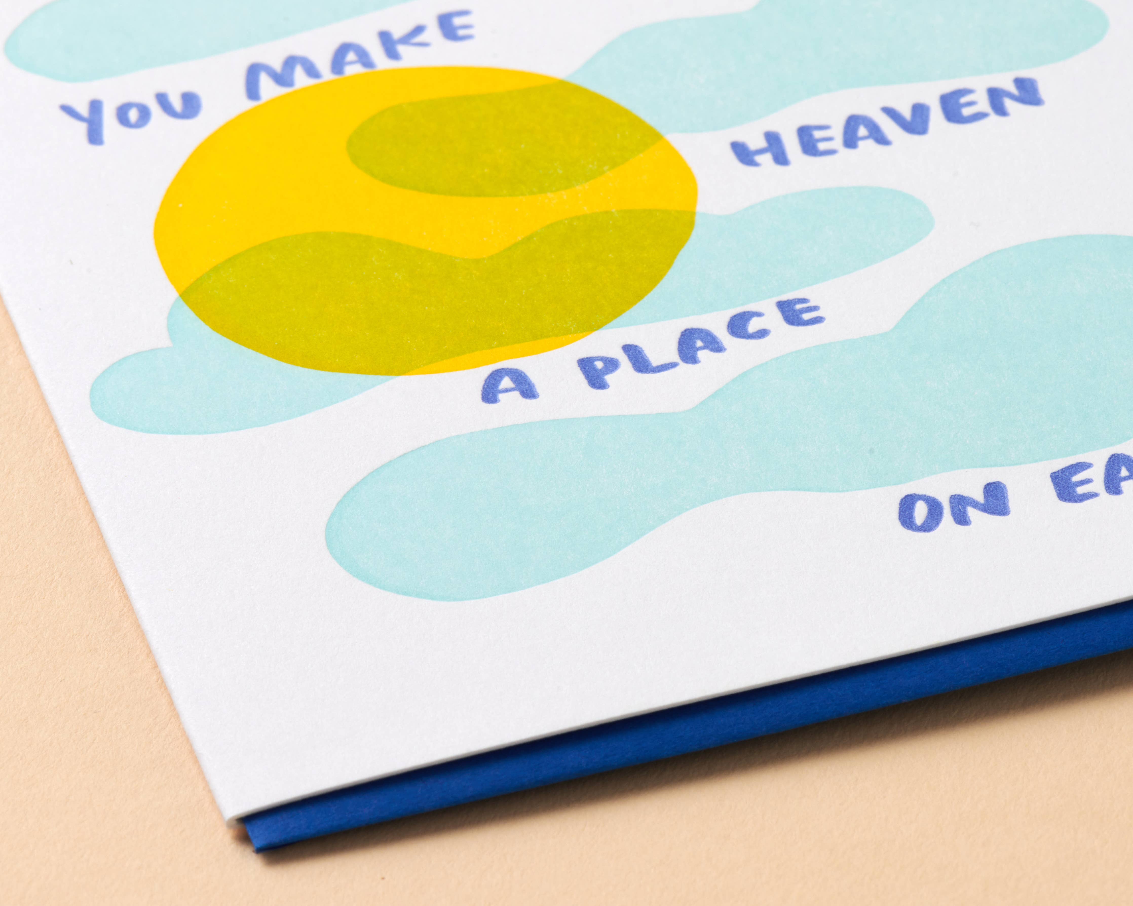 Heaven on Earth Anniversary Letterpress Card