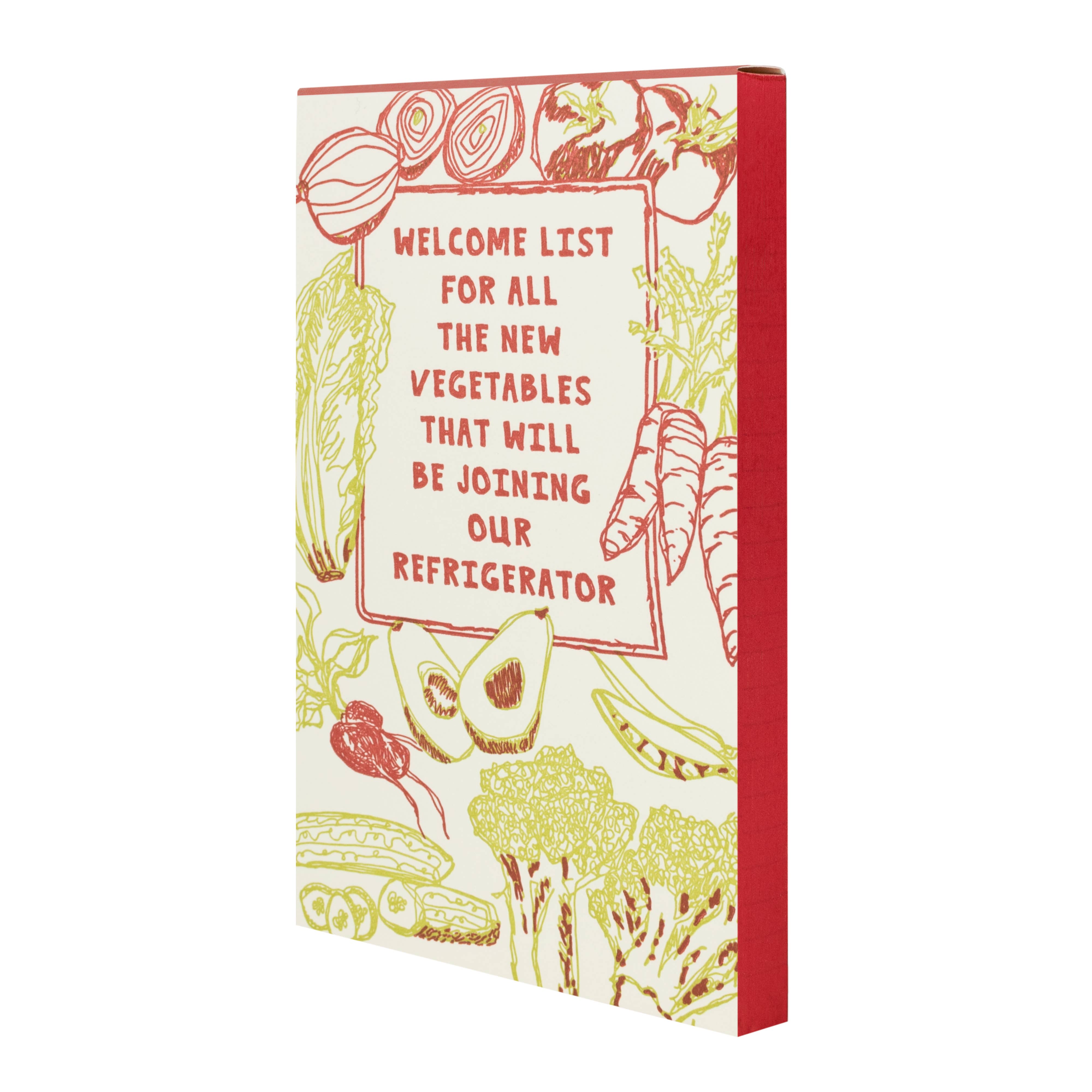 Welcome List for New Vegetables Letterpress Notepad