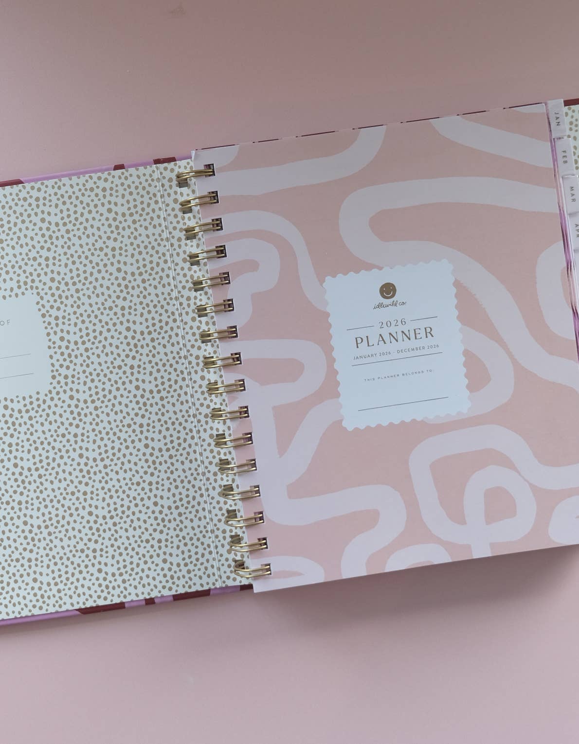 2026 Hardcover Planner / Magenta Squiggle