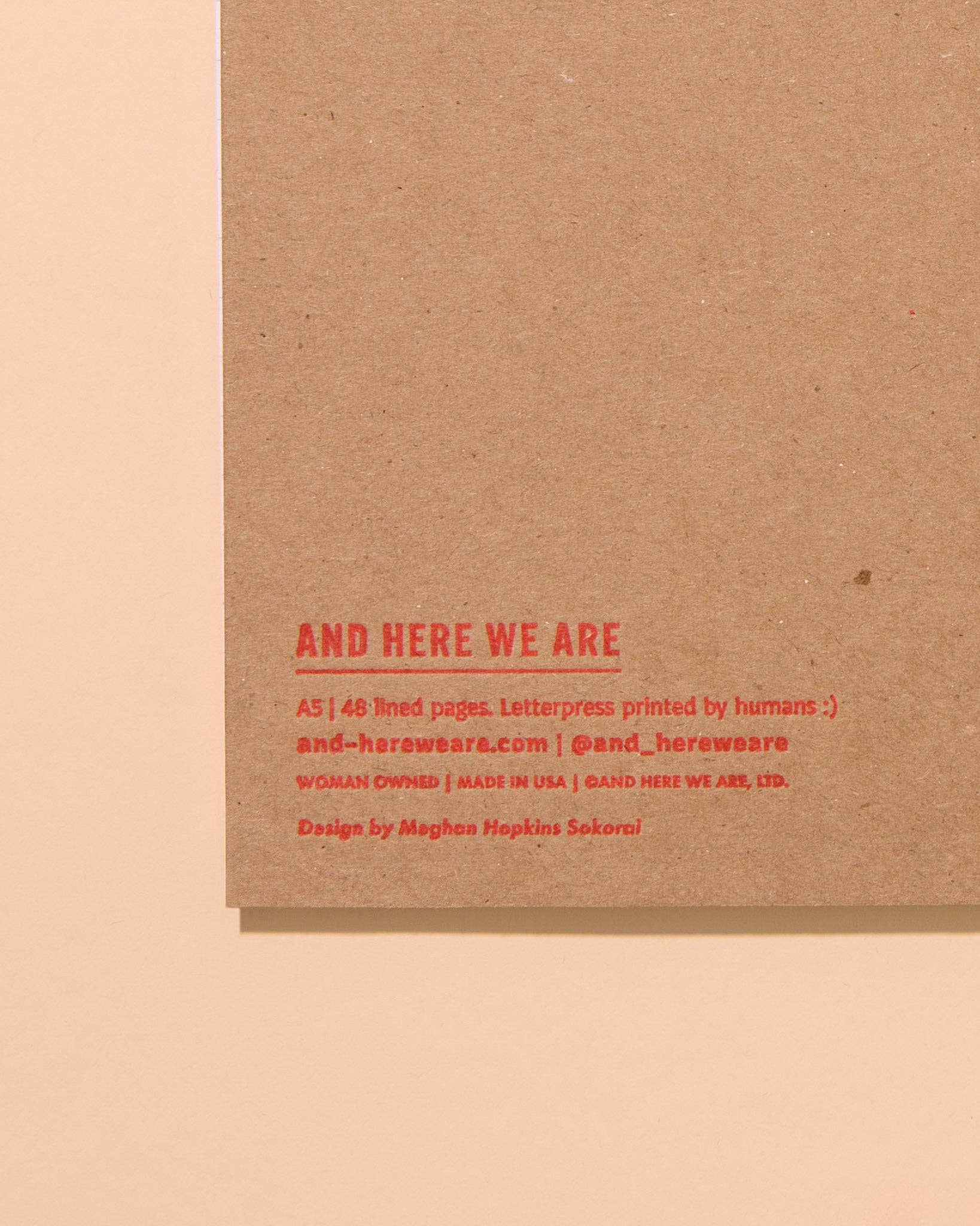Letterpress A5 Spiral Notebook / Sardines