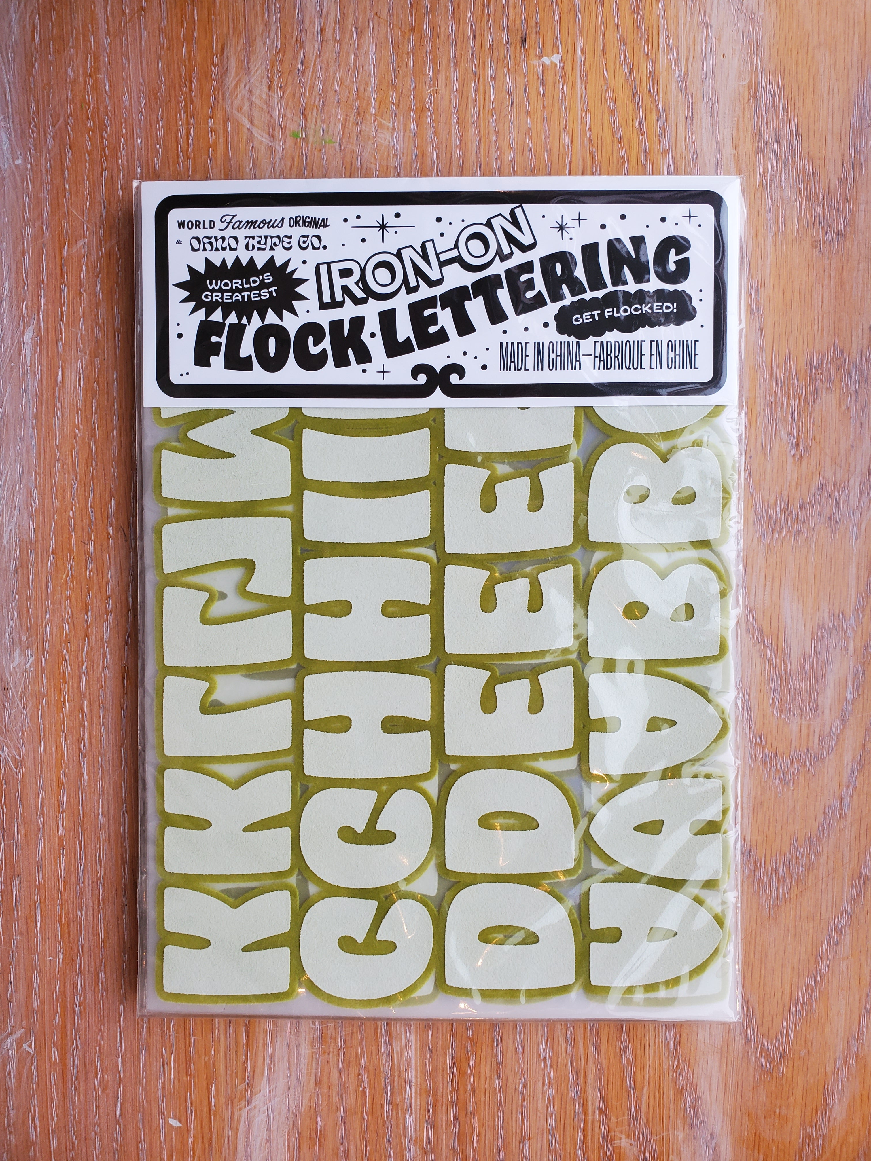 Iron-On Flocked Lettering by OHNO TYPE CO.
