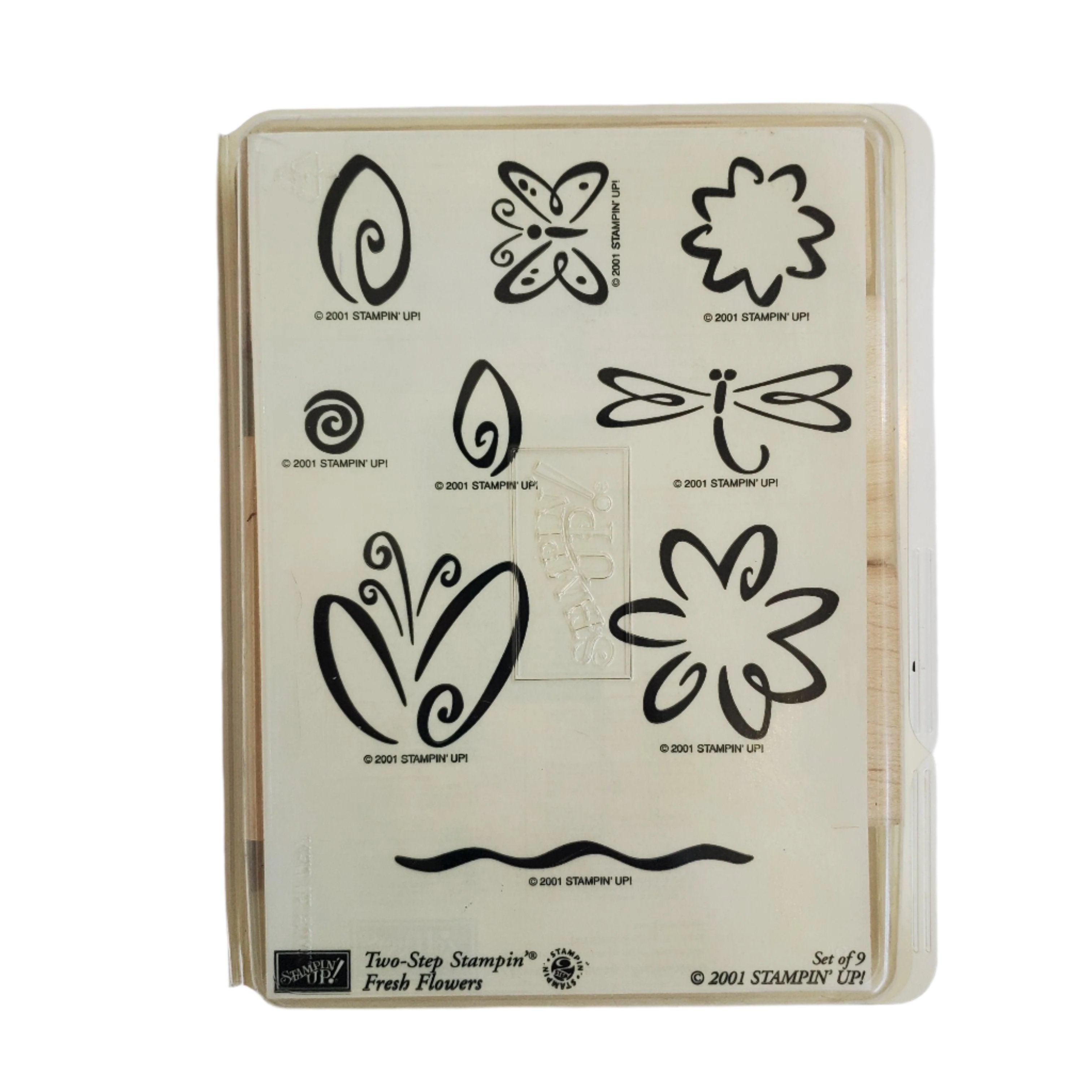 Vintage Fresh Flowers Rubber Stamp Set