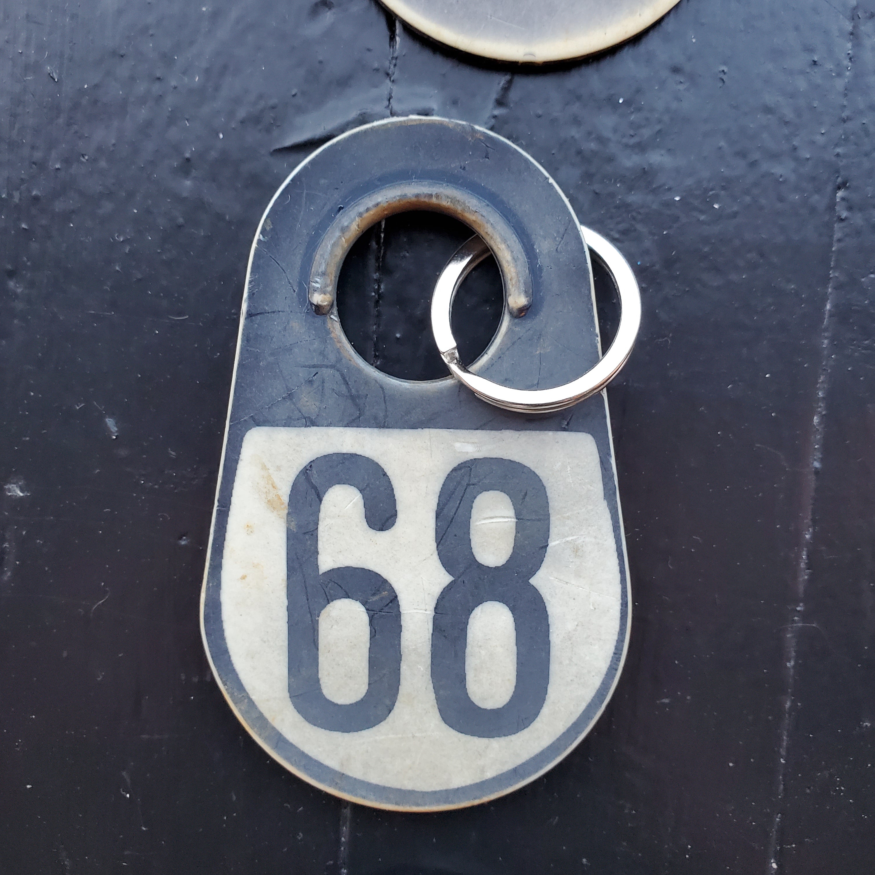 Vintage Cow Tag Keychain