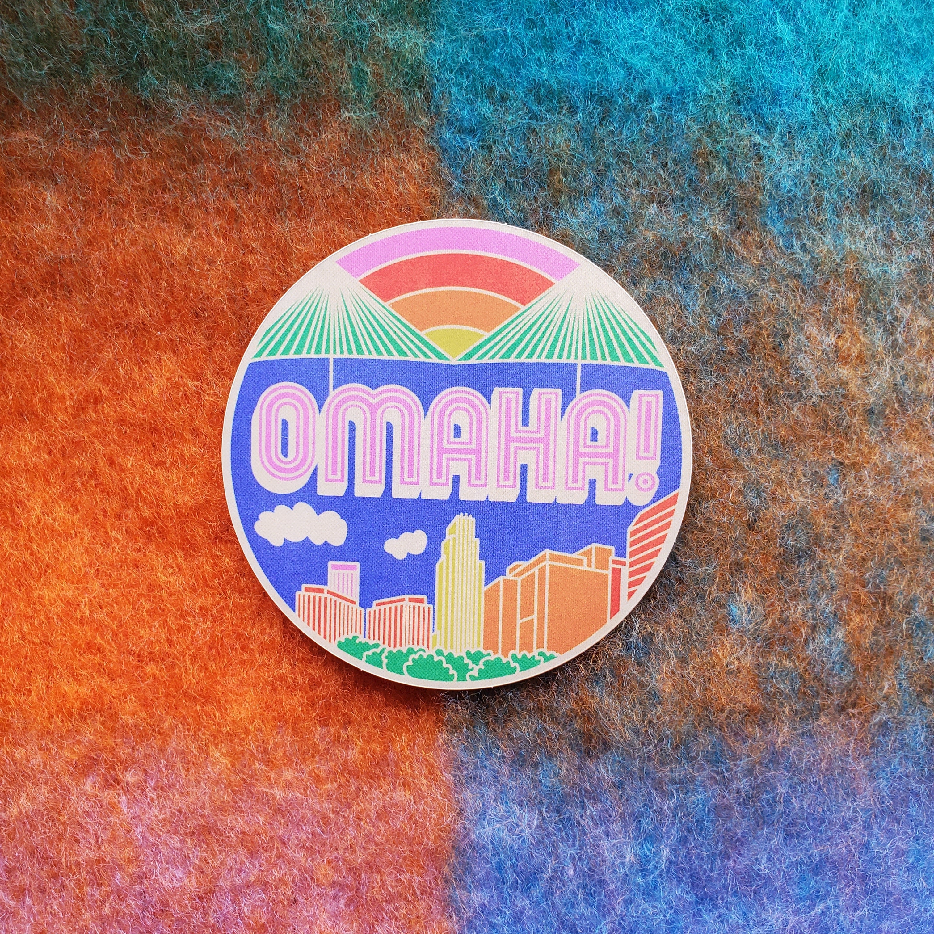 Omaha Circle Sticker