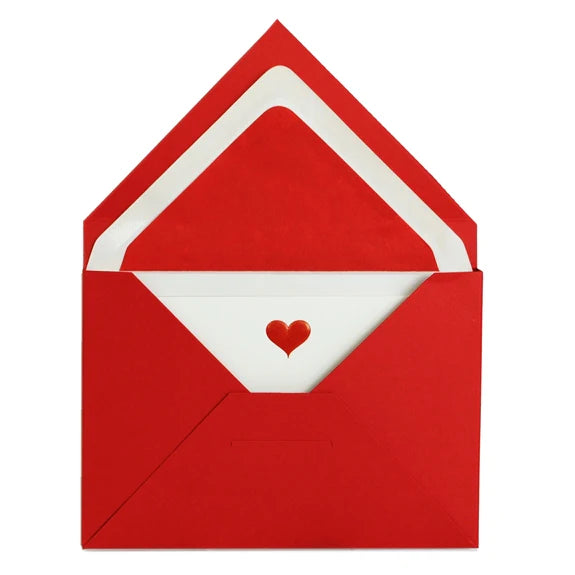 Red Heart Embossed Card