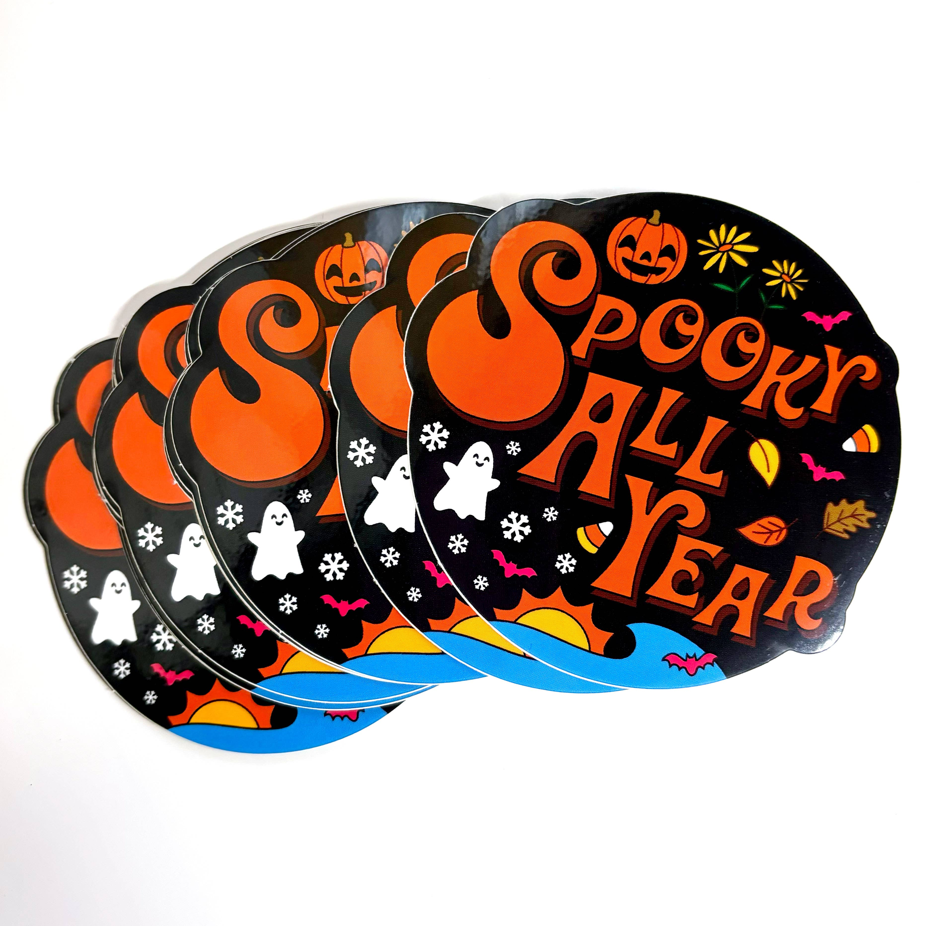 Spooky All Year Halloween Vinyl Sticker