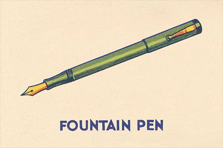 Fountain Pen Postcard