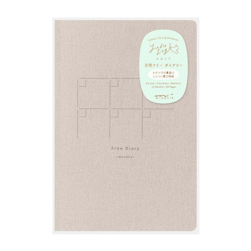 Midori Yuru Log / B6 Free Diary Monthly