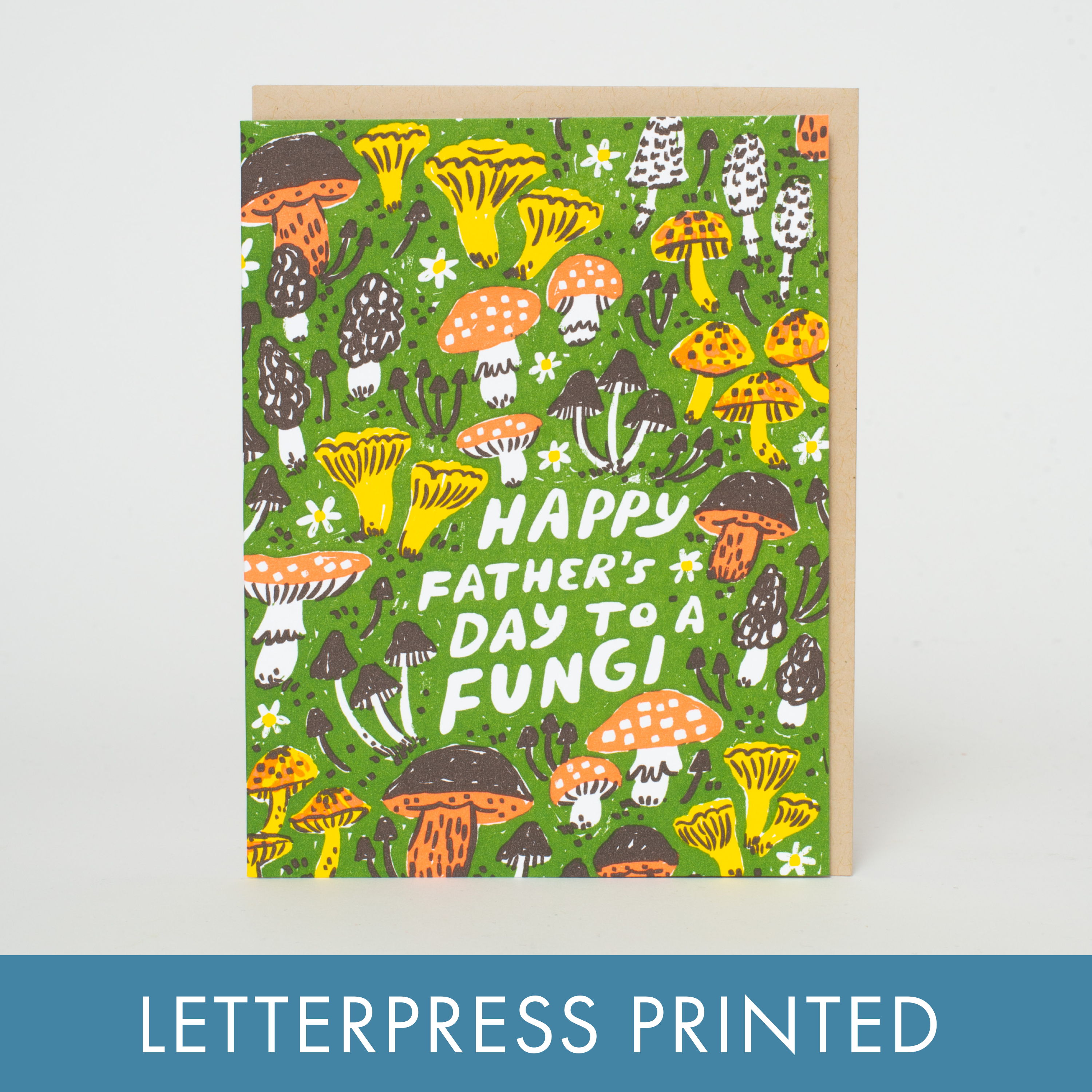 Fungi Father's Day Letterpress Greeting Card
