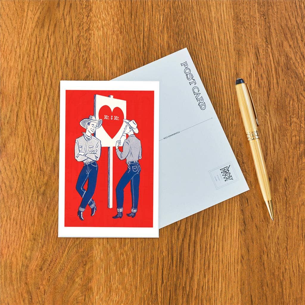 Mr. and Mr. Cowboys Postcard