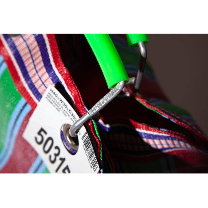 Square Recycled Plastic Stripe Bag