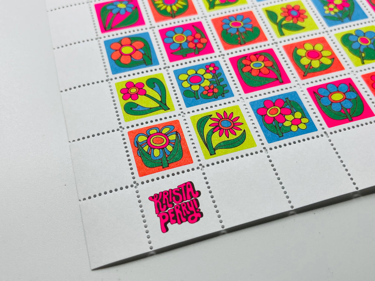 Lick & Stick Stamps / Flowers by Krista Perry