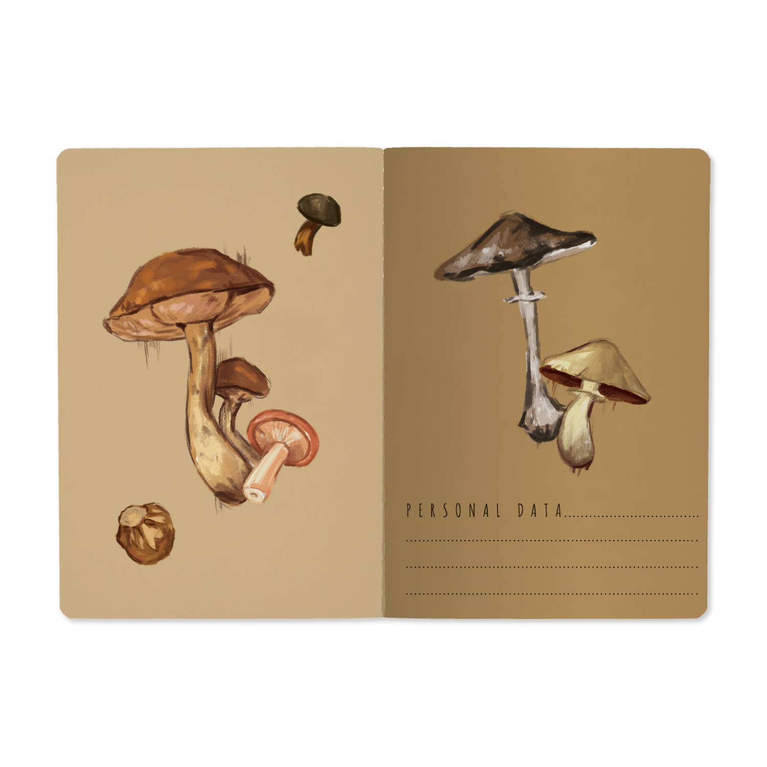 Mushroom Notebook / White