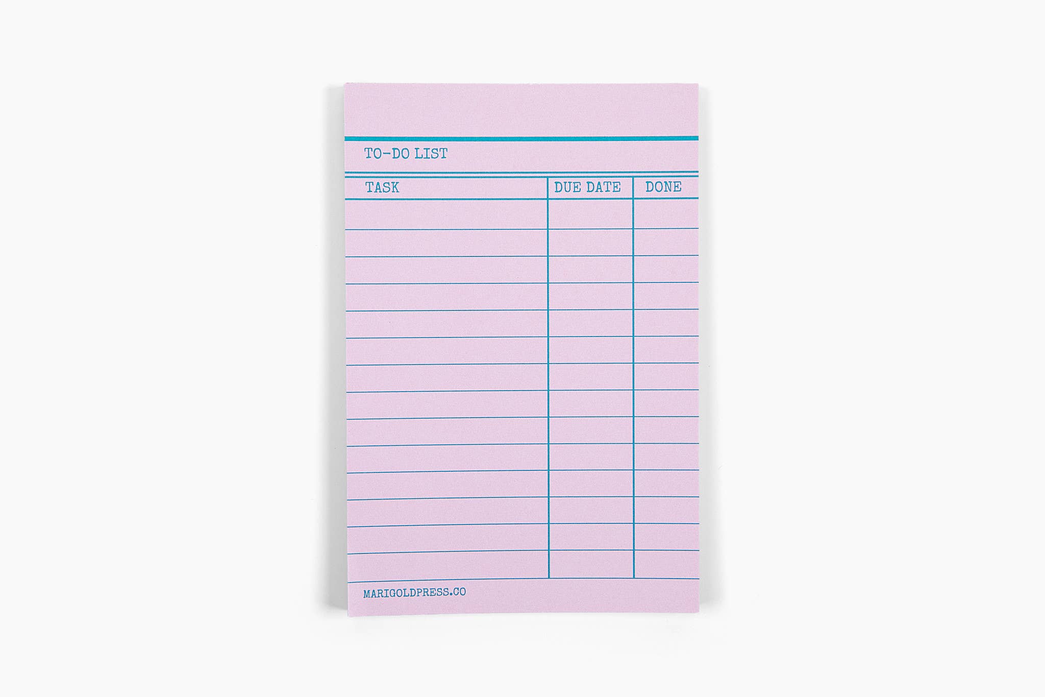 Library Card Notepad / Pink
