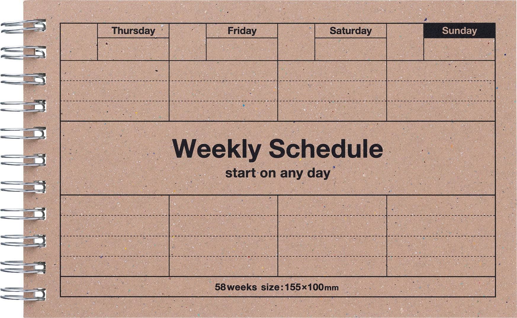 Dayfree Weekly Schedule