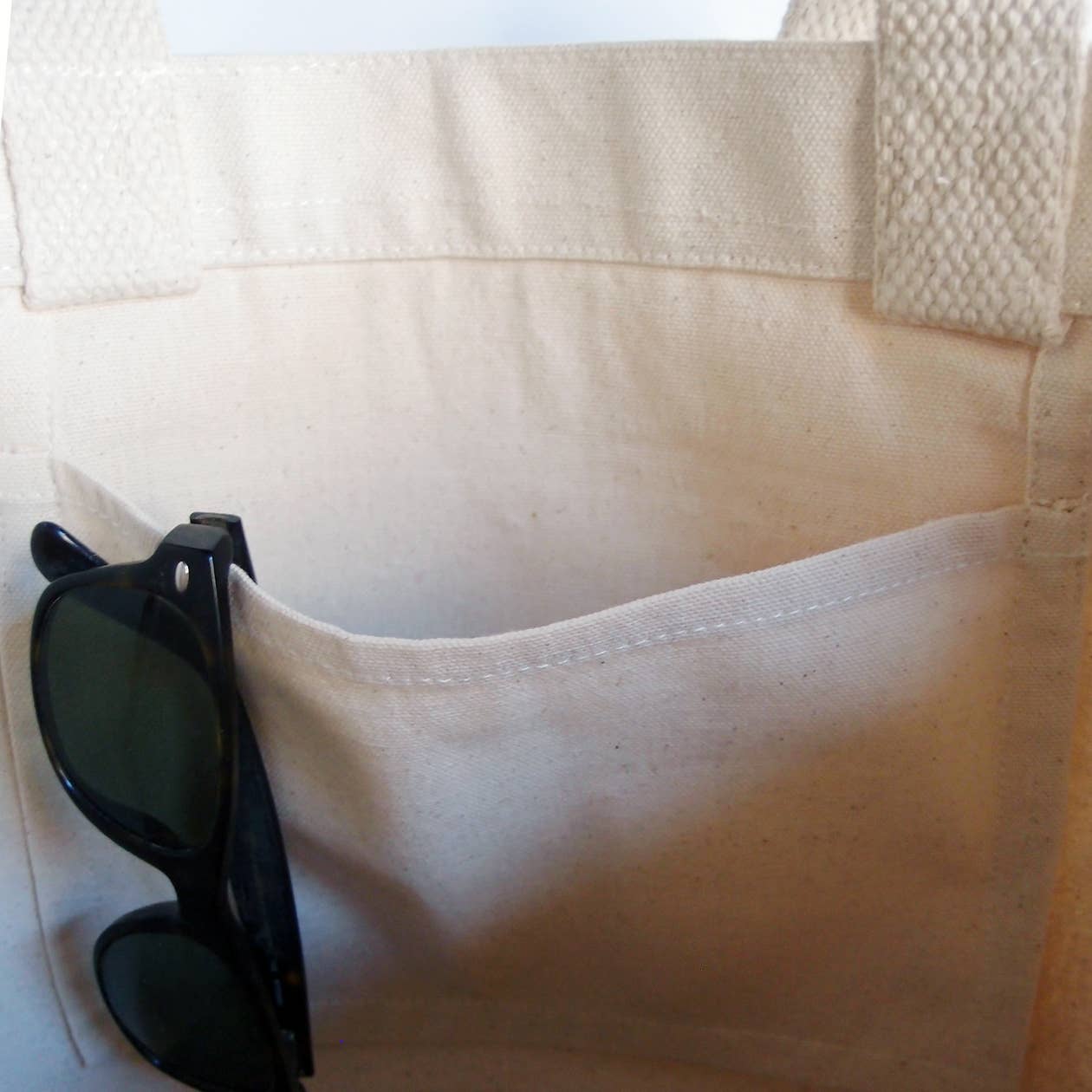 Organic Cotton Heavyweight Canvas Tote with Pockets Small