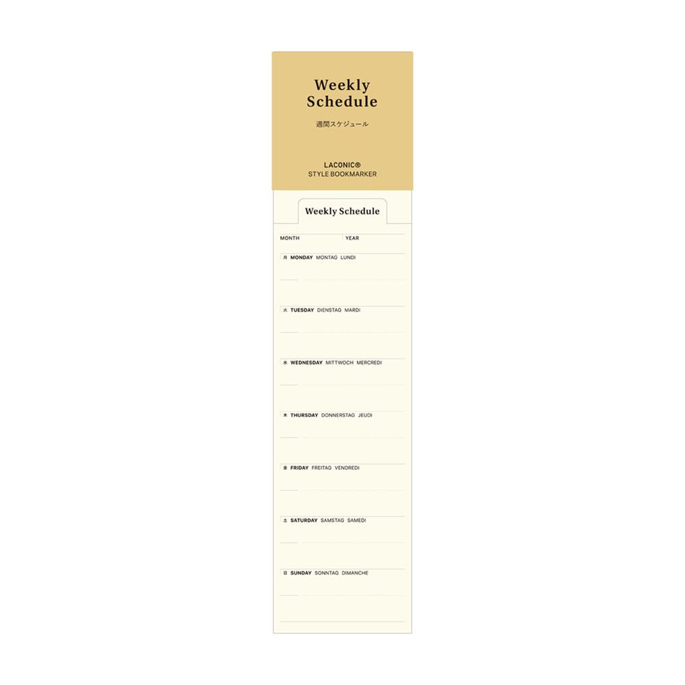 Laconic Bookmark Set / Weekly Schedule