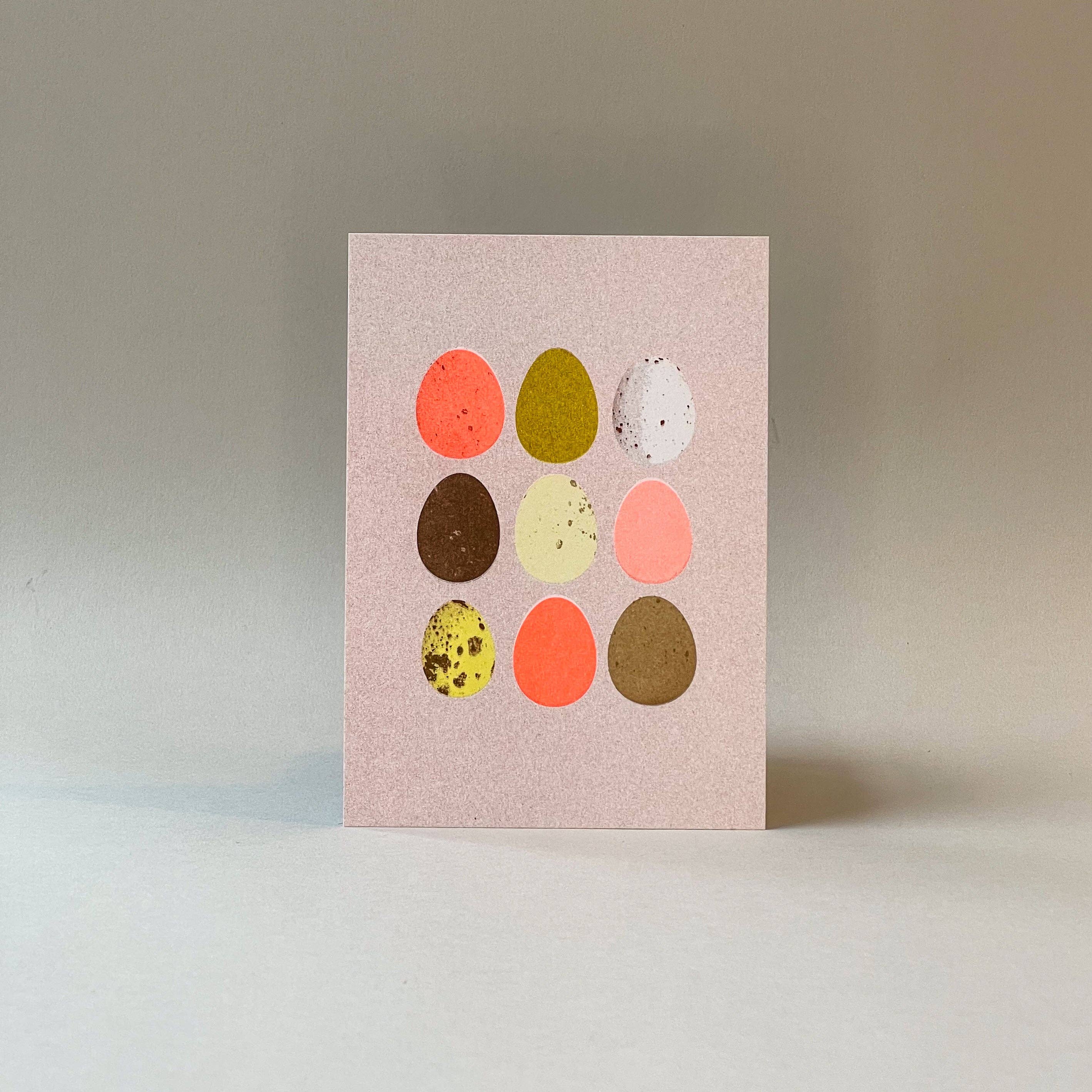 Eggs Neon Postcard