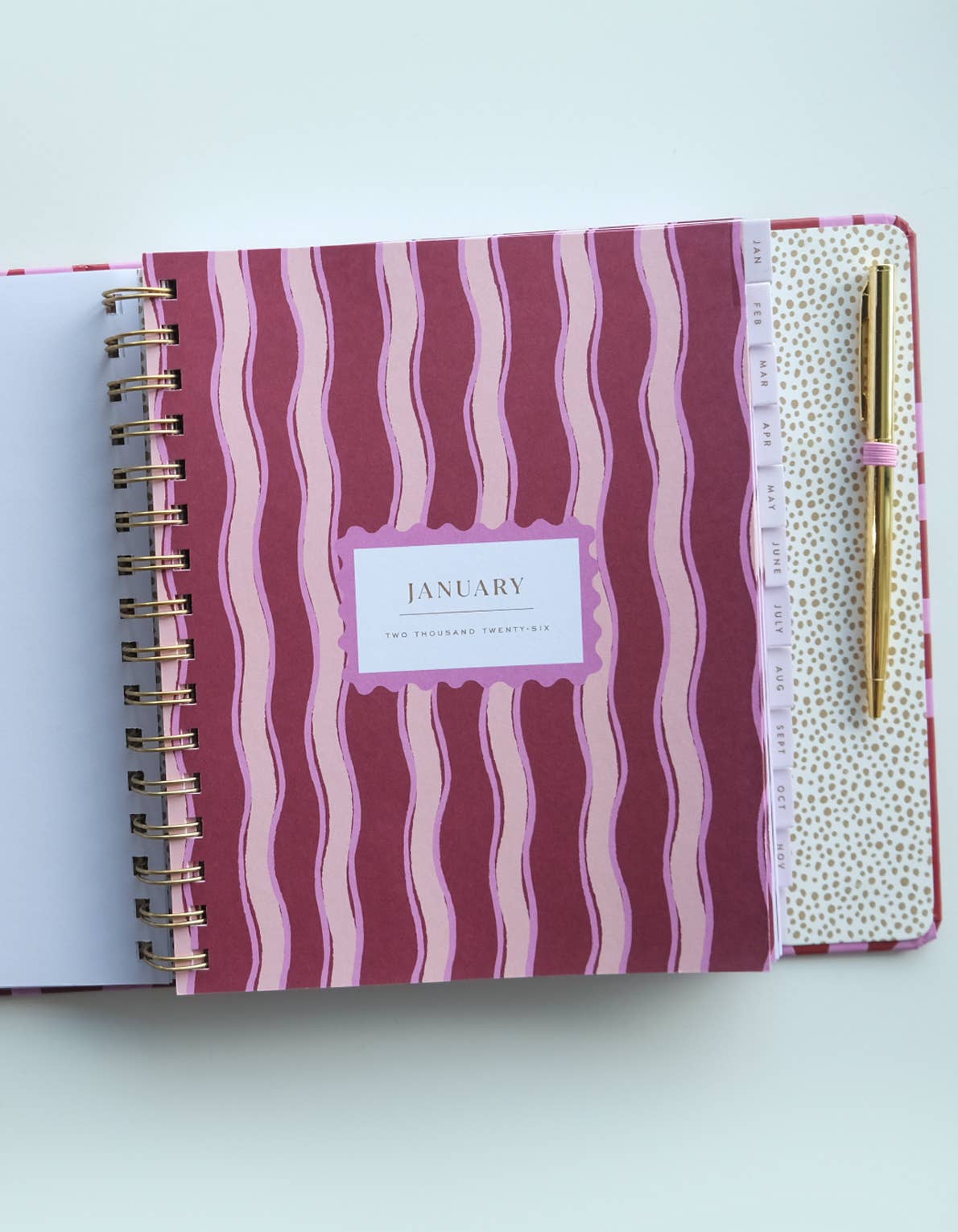 2026 Hardcover Planner / Magenta Squiggle