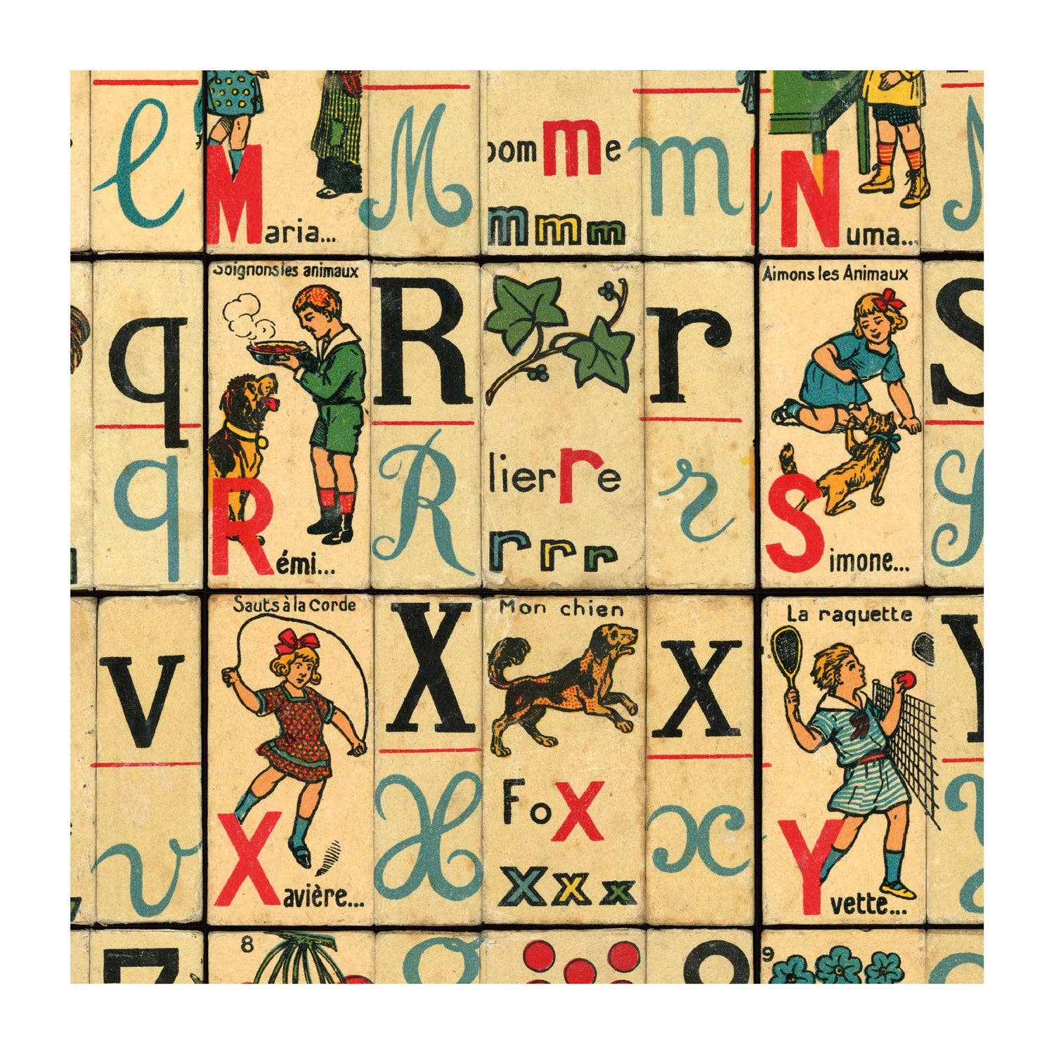 Children's Bricks gift wrap