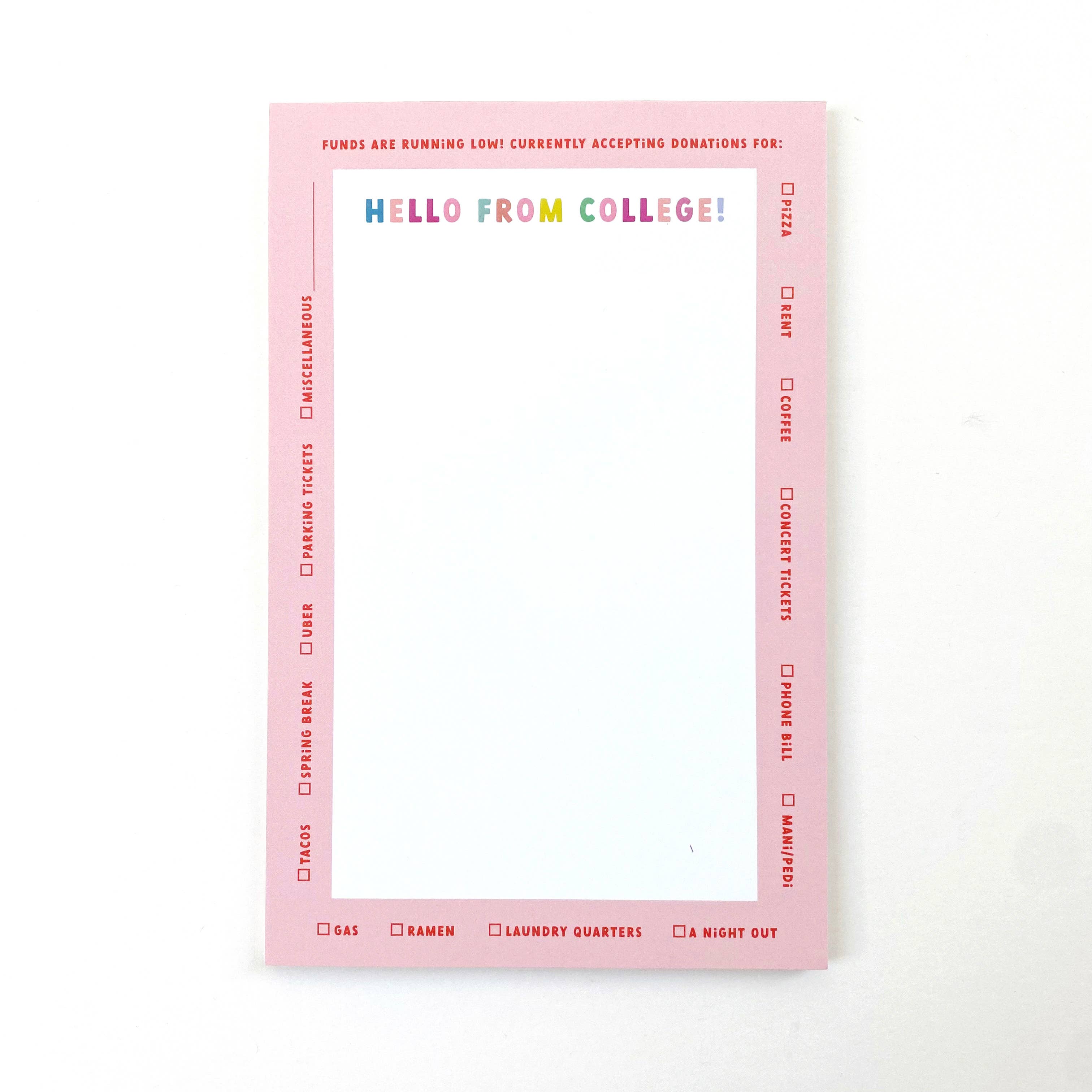 Funds are Running Low College Notepads