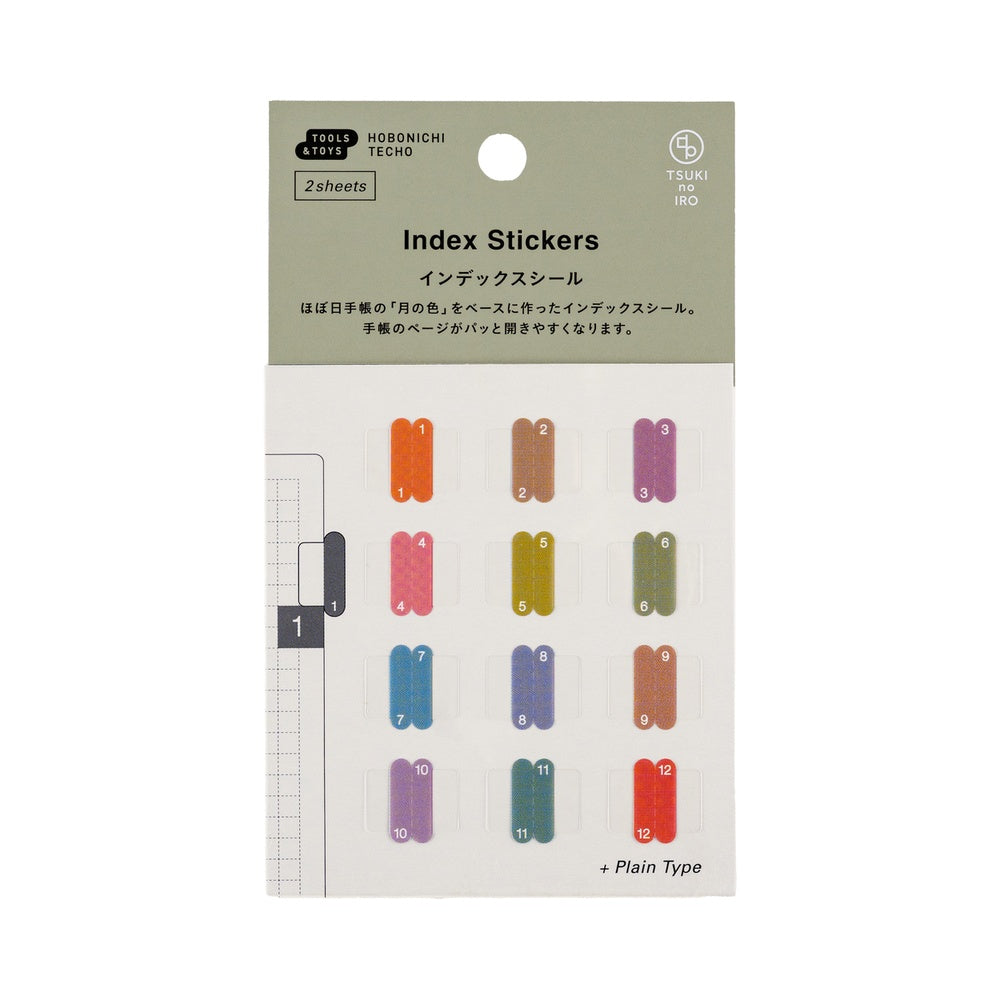Hobonichi Techo / TSUKI no IRO: Index Stickers