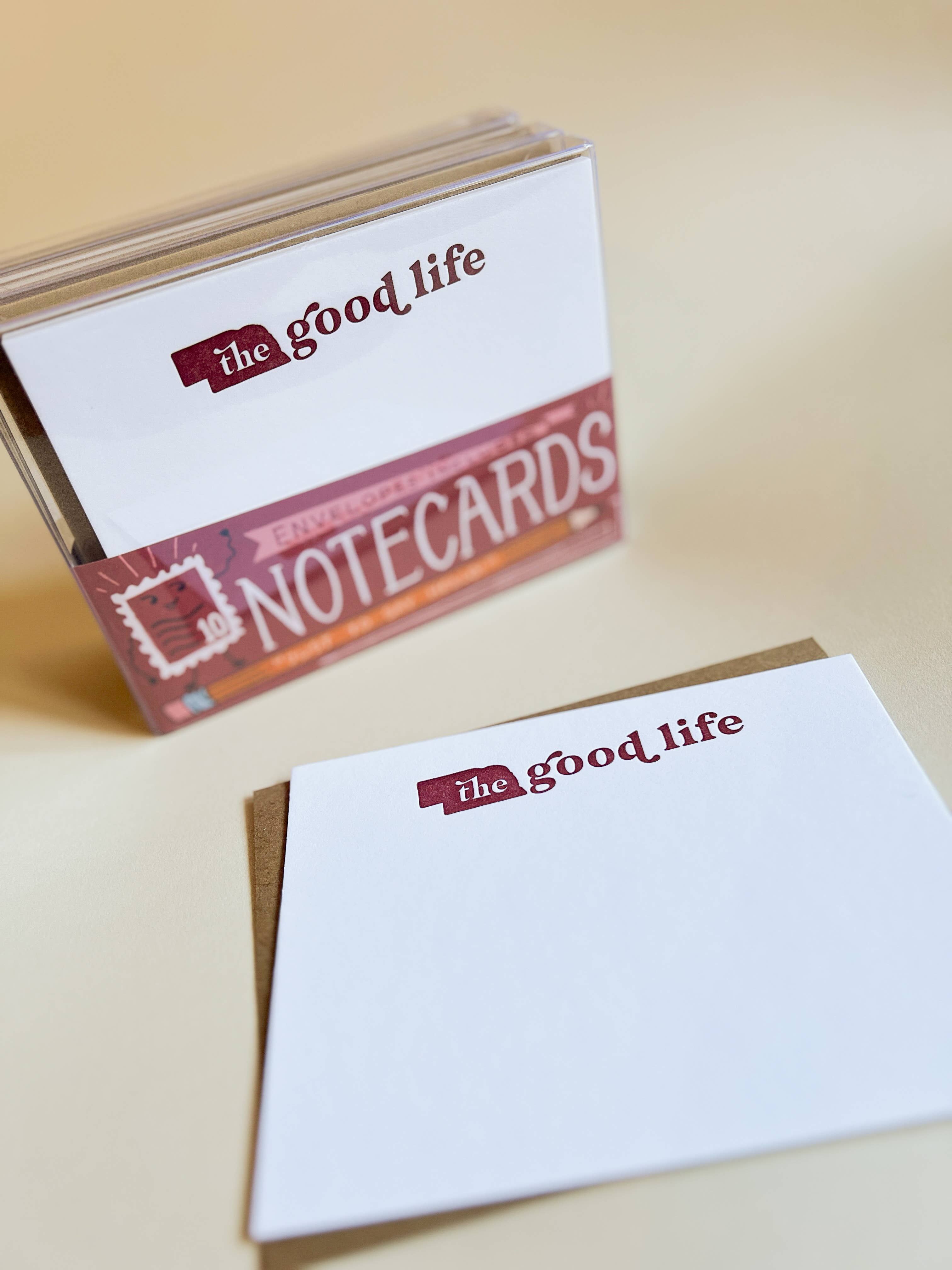 "The Good Life" Letterpress Notecard Set