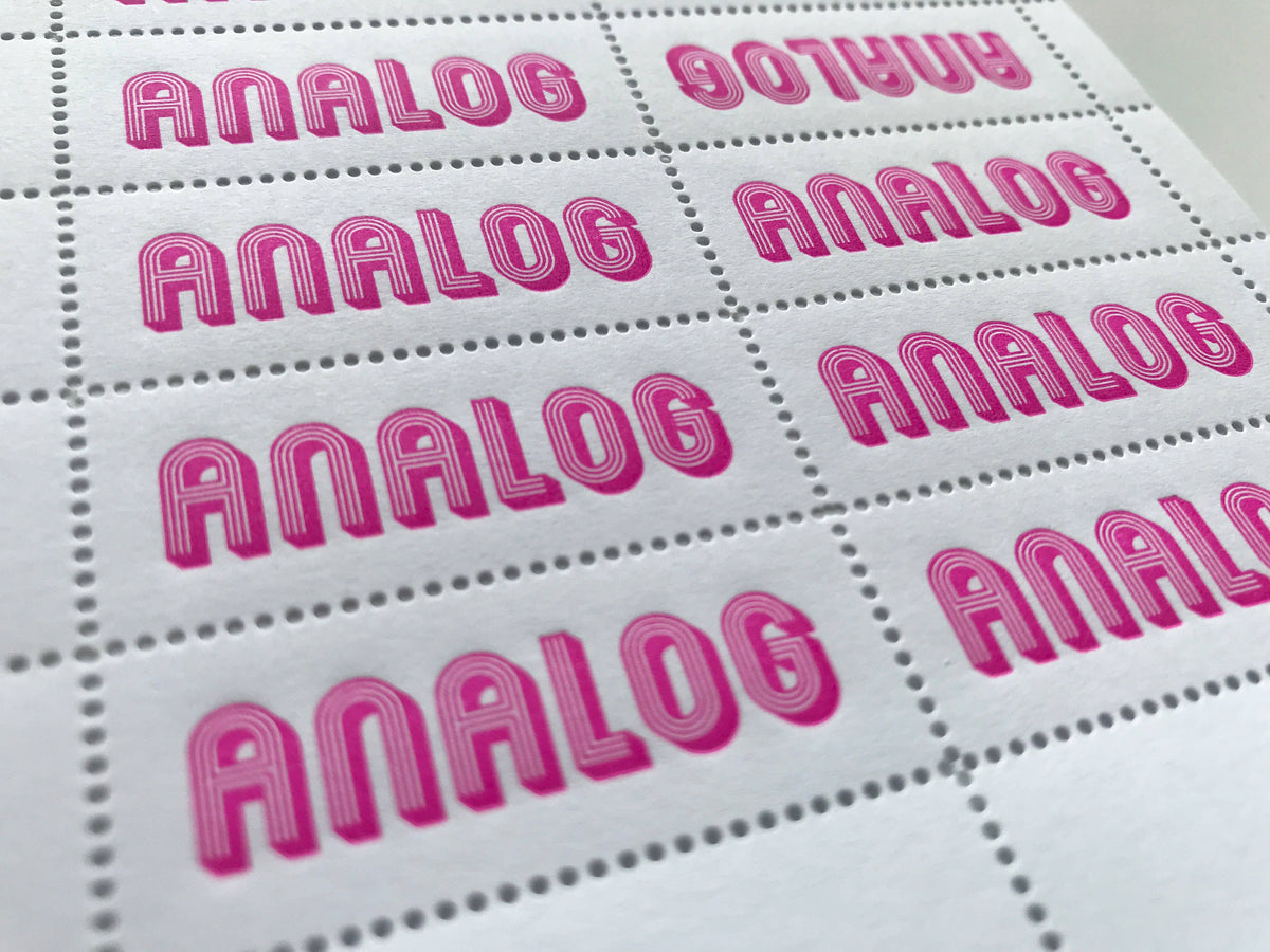 Dayglo Lick & Stick Stamps / Analog