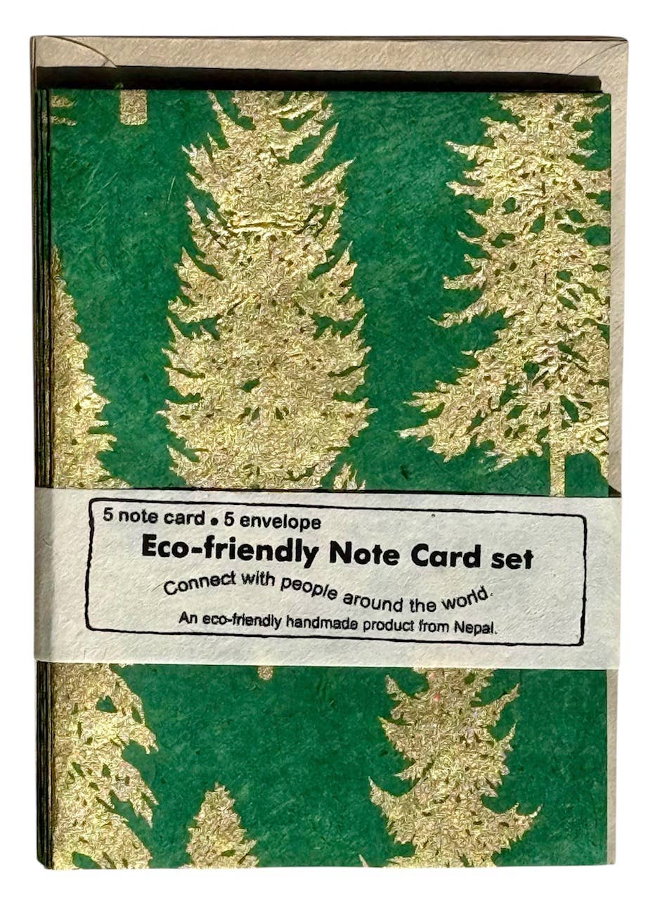 Lokta Notecard Set / Trees