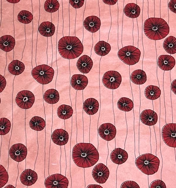 Handmade gift wrap / rose gold