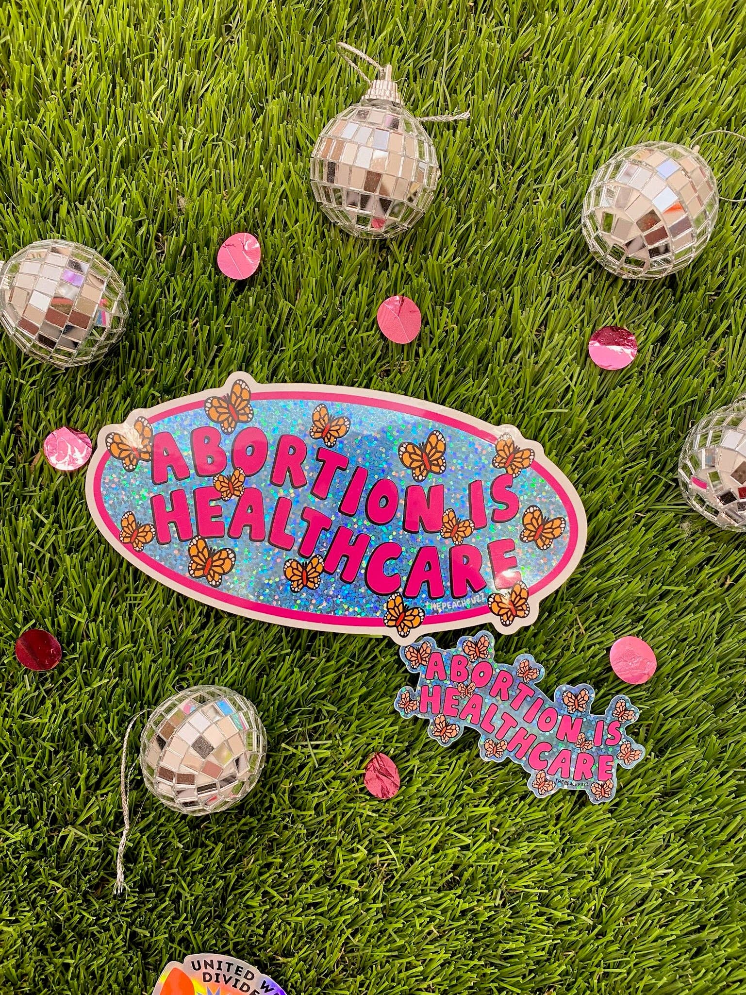 Abortion Is Healthcare Glitter Sticker