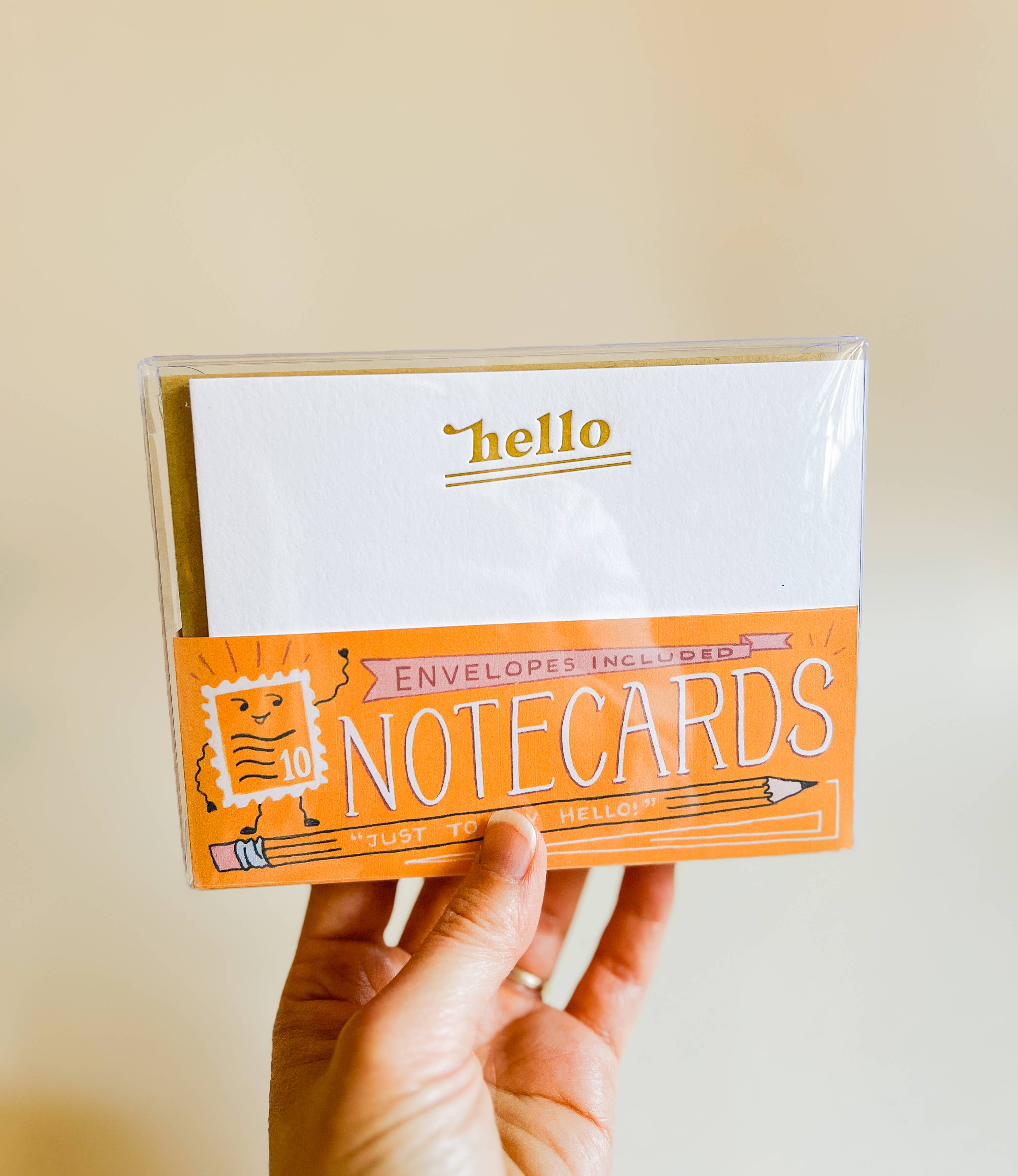 Hello Letterpress Notecard Set