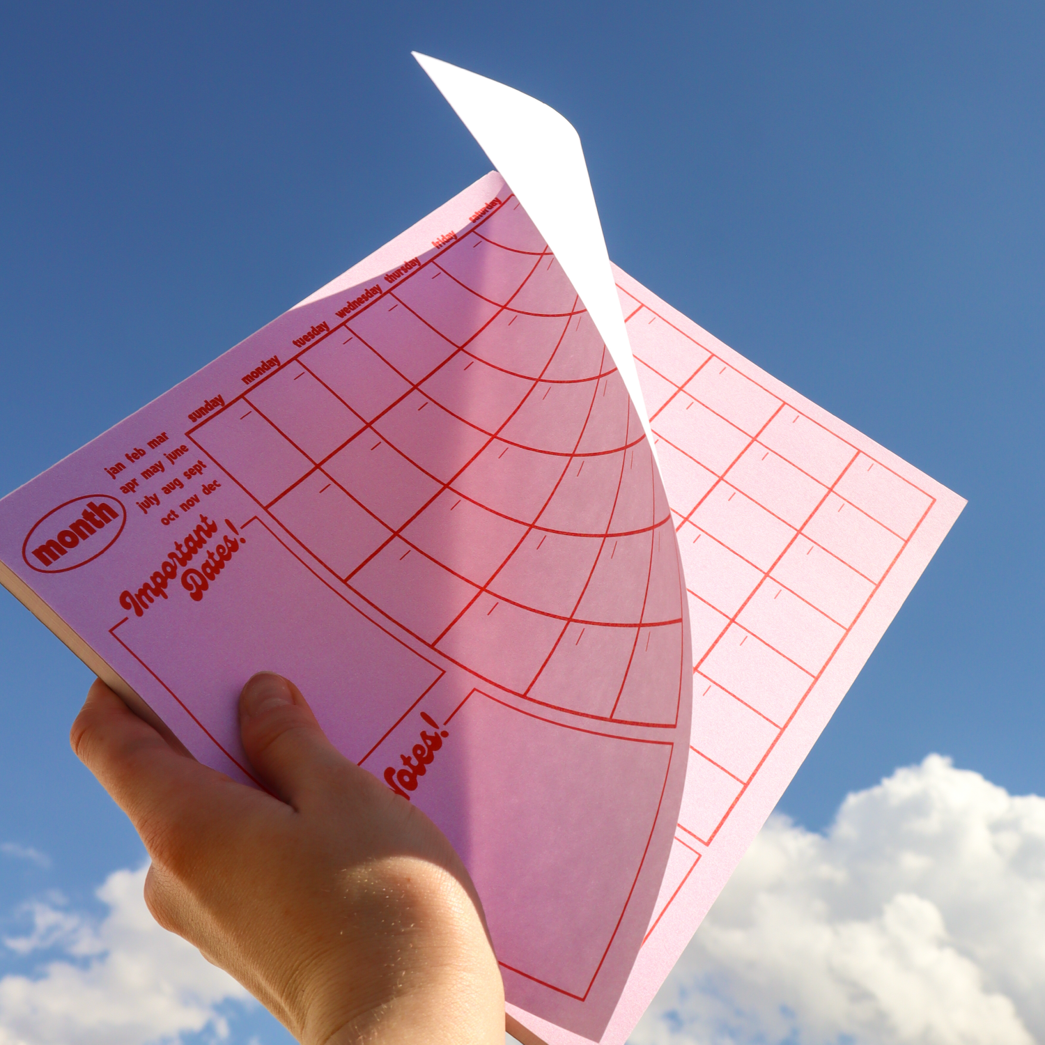 Monthly Grid Notepad