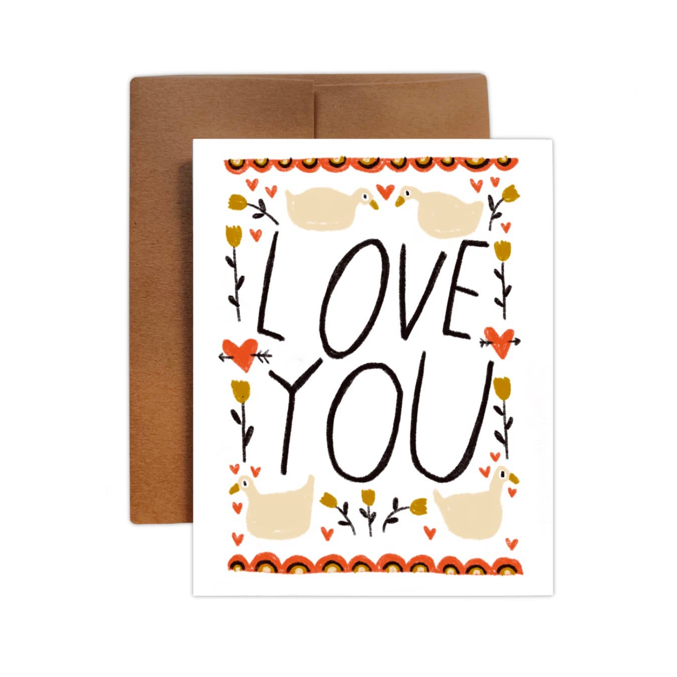 LOVE YOU (GOOSE) Greeting Card