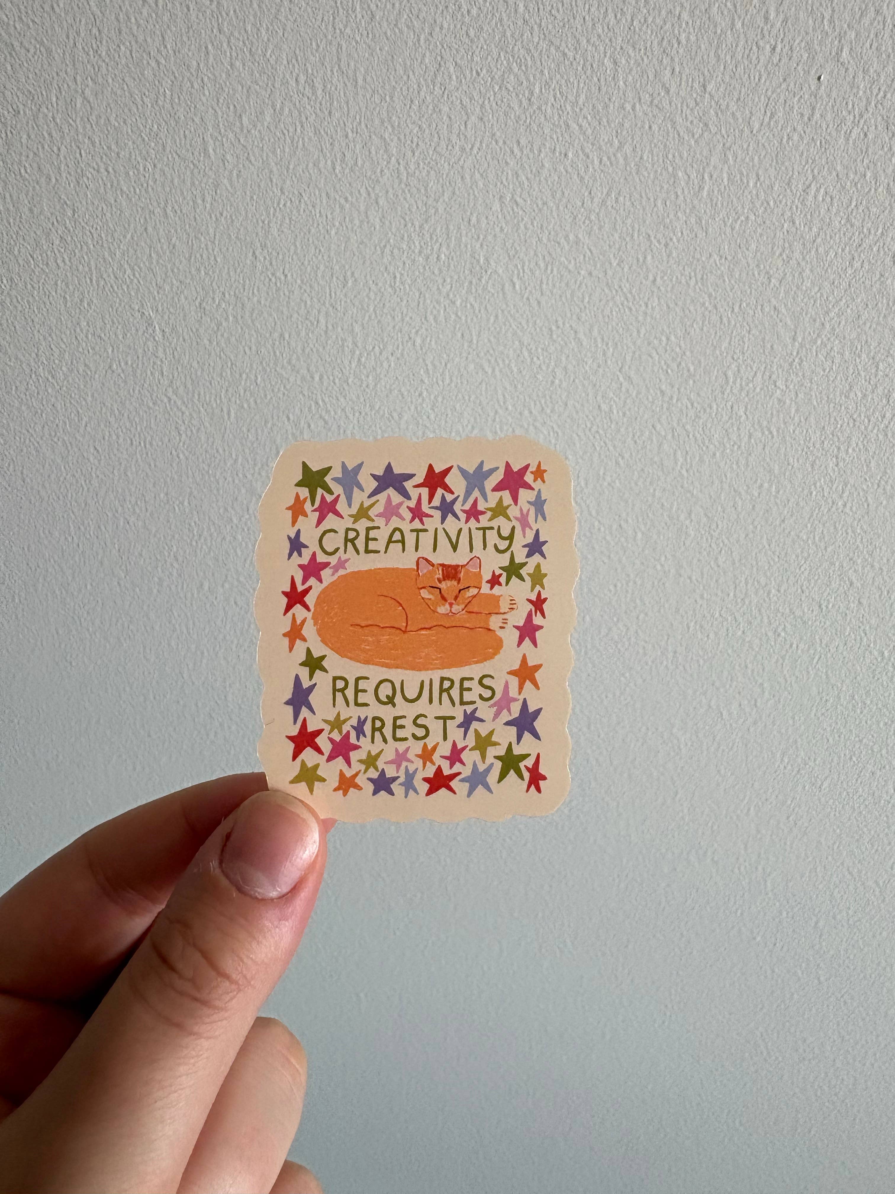 "Creativity Requires Rest" Sticker