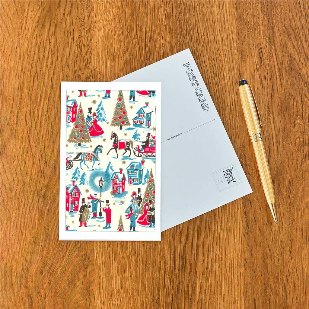 Victorian Christmas Wrapping Postcard