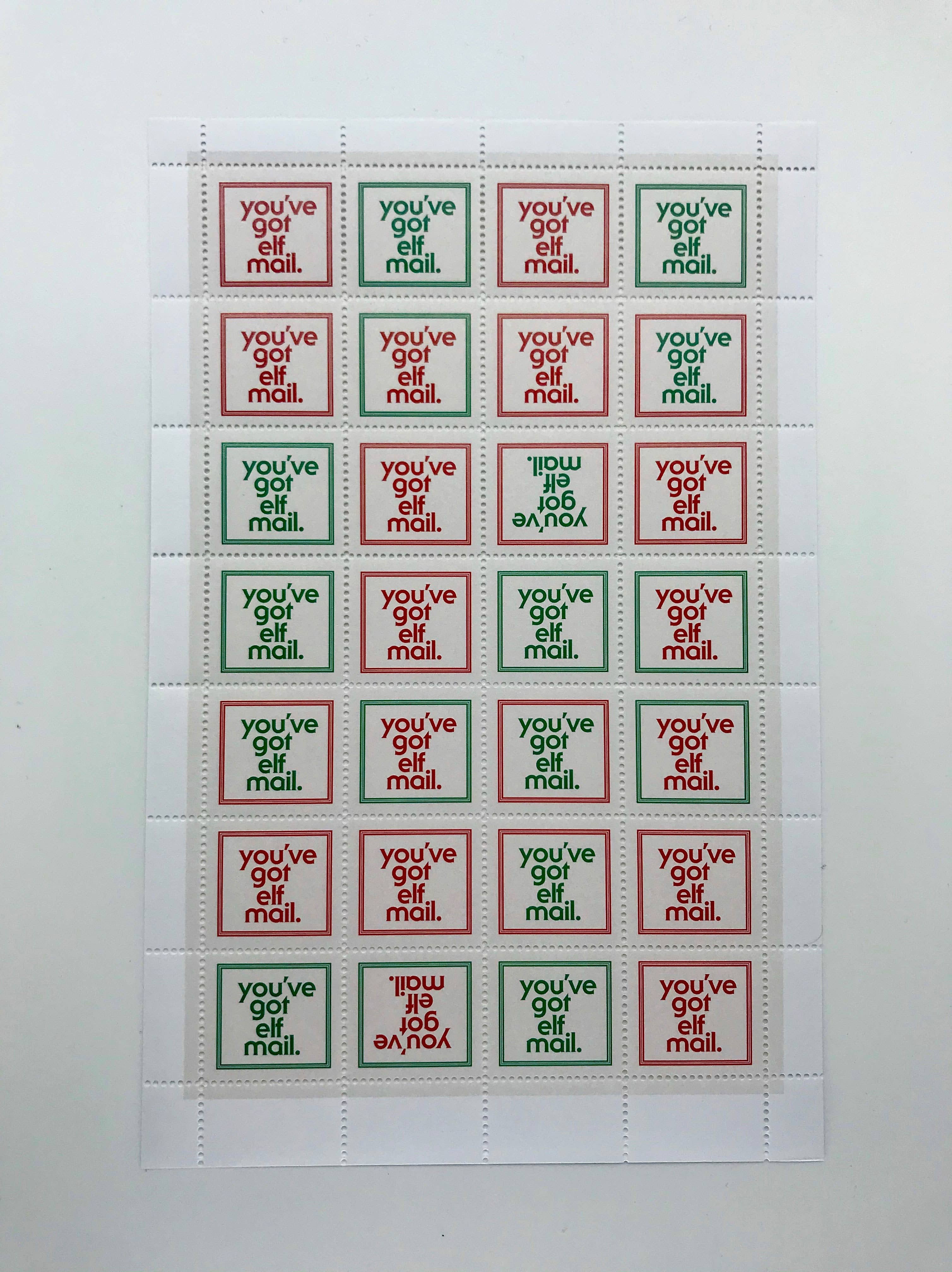 You've Got Elf Mail - Lick & Stick Stamps